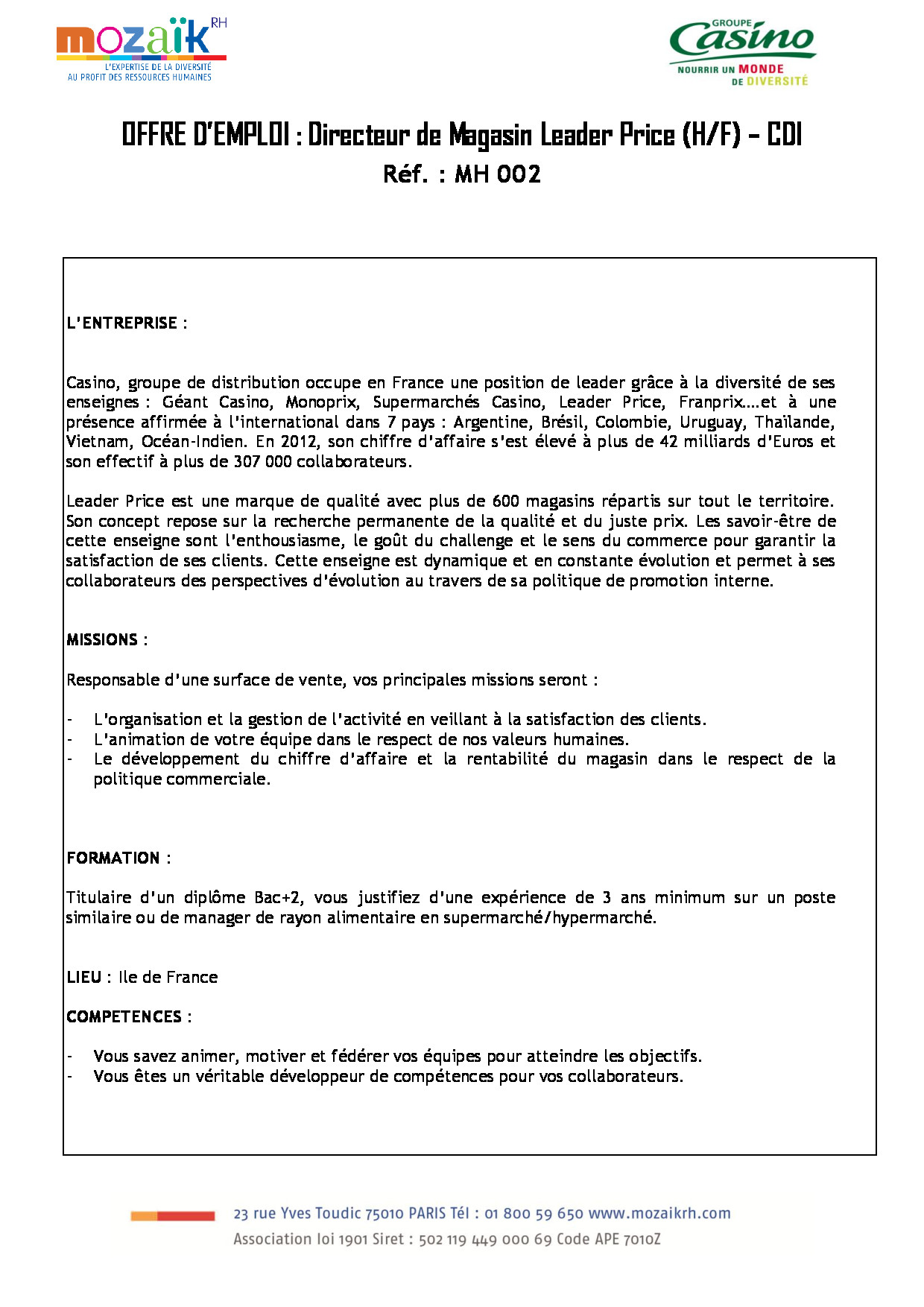 offres d emploi janvier 2015 offres d emploi janvier 2015